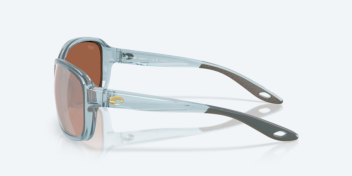 Costa Del Mar Seadrift Polarized Sunglasses TranslucentSiltBlue CopperSilverMirror 580P