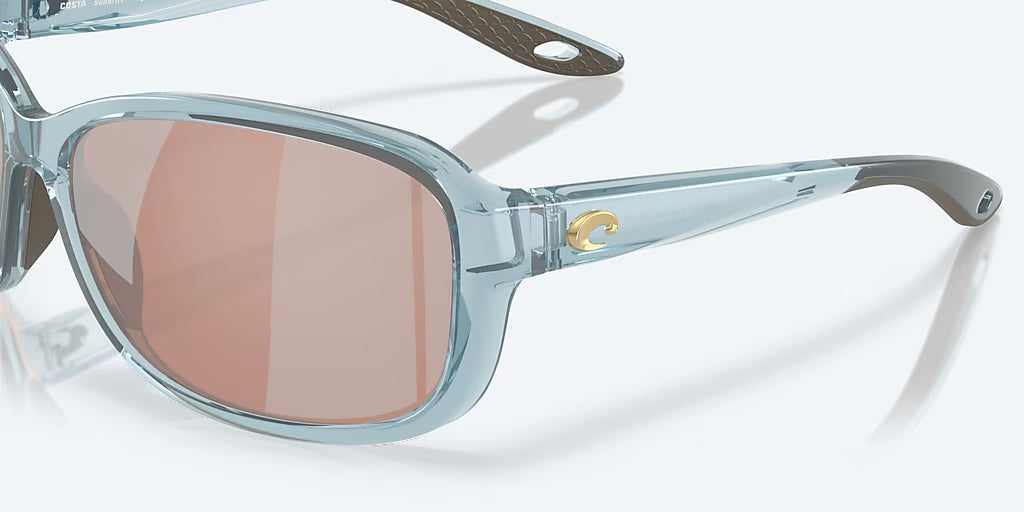 Costa Del Mar Seadrift Polarized Sunglasses TranslucentSiltBlue CopperSilverMirror 580P