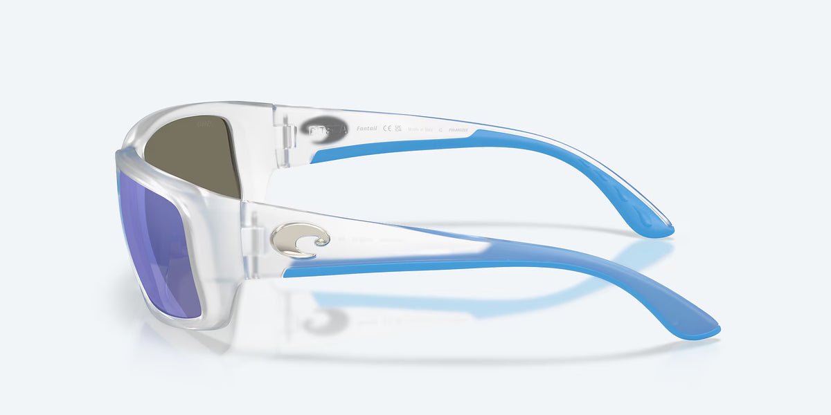Costa Del Mar Fantail Sunglasses MatteClear Blue Mirror 580G
