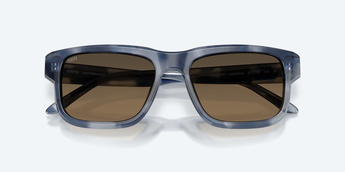 Costa Del Mar ShipWrecks Polarized Sunglasses SomosBlueTort CopperGradient 580MG