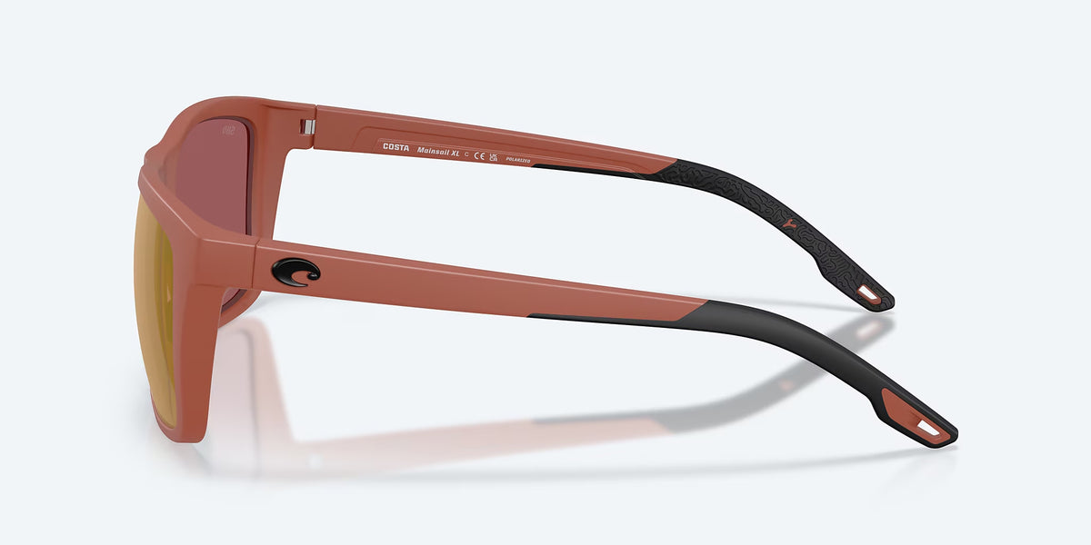 Costa Del Mar Mainsail XL Polarized Sunglasses MatteTerraCotta GoldMirror