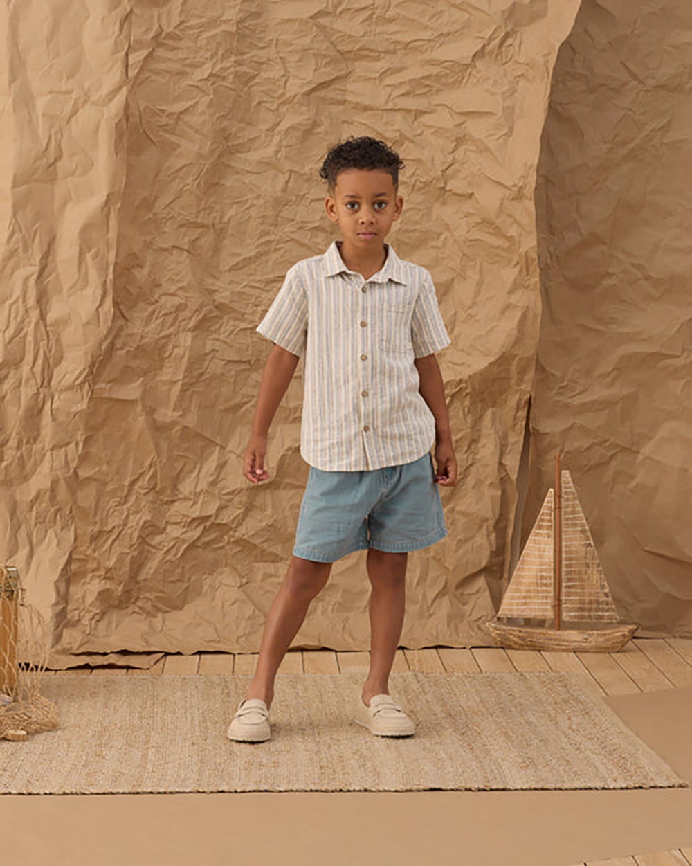 Rylee + Cru Dawson Short WashedBlue 4-5