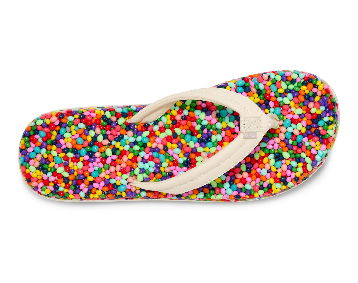 Sanuk Bubblecush Womens Sandal RFT-Rainbow Confetti 6