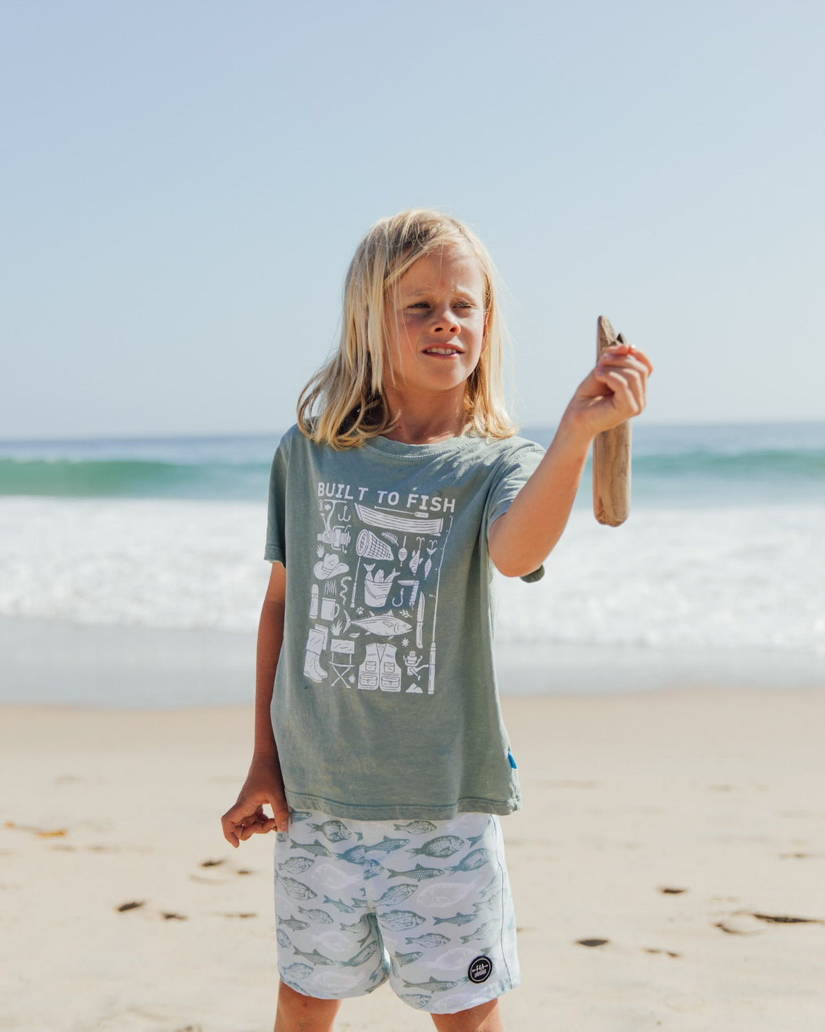 Feather 4 Arrow Boys Classic Boardshort SAG-Sage 6T
