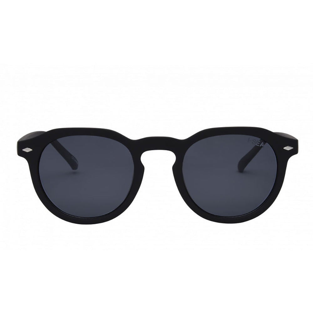 I-SEA BLAIR UNISEX POLARIZED SUNGLASSES BLACK / SMOKE POLARIZED LENS