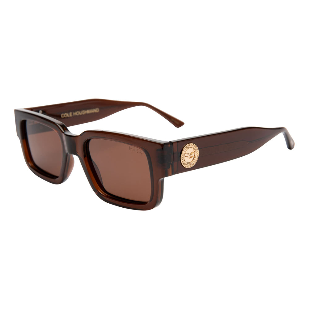 I-SEA COLE HOUSHMAND MEN'S POLARIZED SUNGLASSES TAUPE / BROWN POLARIZED LENS