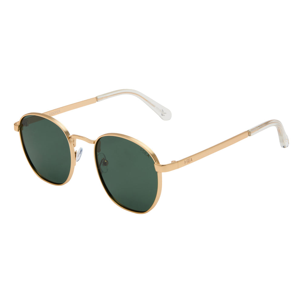 I-SEA COOPER WOMEN'S POLARIZED SUNGLASSES GOLD / GREEN POLARIZED LENS