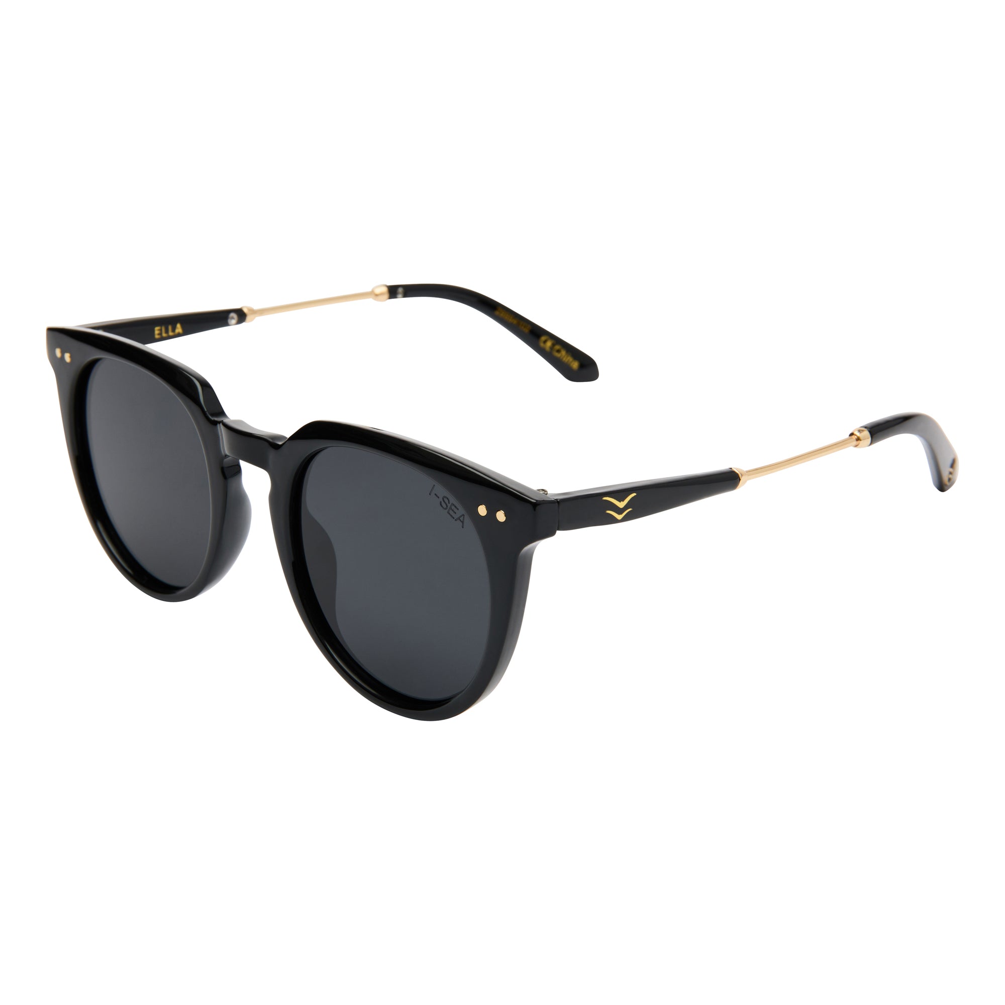 I-SEA ELLA WOMEN'S POLARIZED SUNGLASSES BLACK / SMOKE POLARIZED LENS
