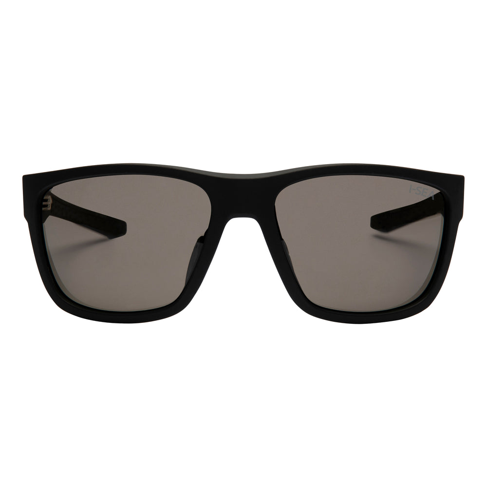 I-SEA GREYSON 2.0 MEN'S POLARIZED SUNGLASSES BLACK RUBBER / SMOKE POLARIZED LENS