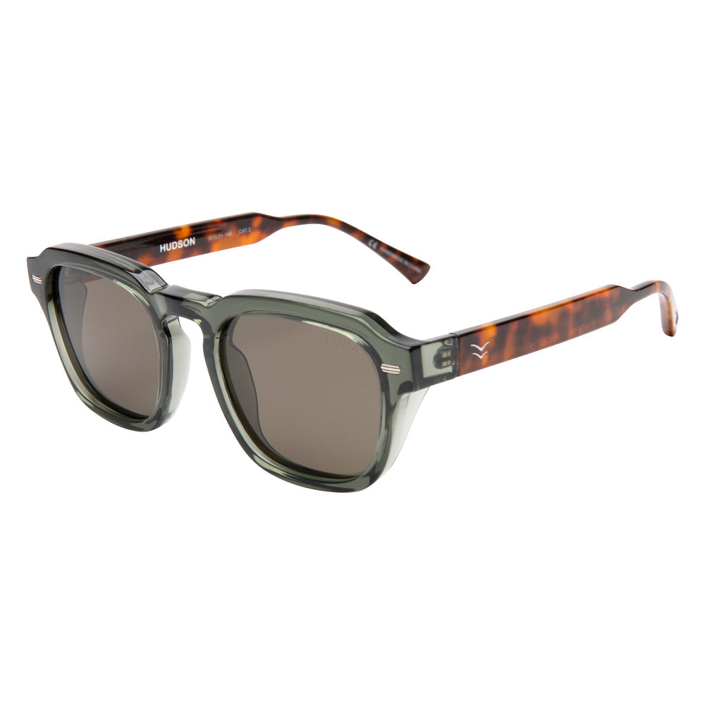 I-SEA HUDSON MEN'S POLARIZED SUNGLASSES LEAF & TORT / TAUPE POLARIZED LENS