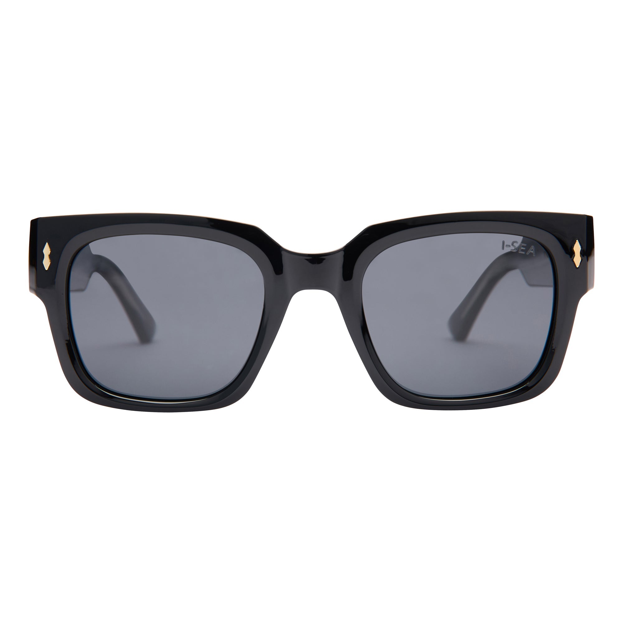 I-SEA PARKER UNISEX POLARIZED SUNGLASSES BLACK / SMOKE POLARIZED LENS