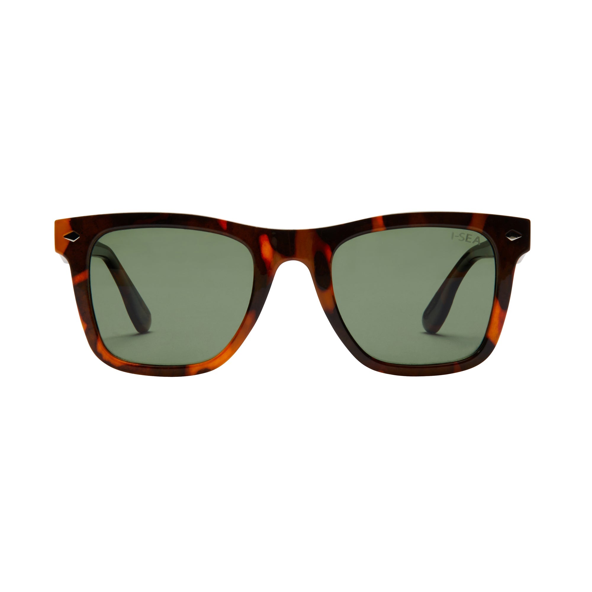 I-SEA RHYTHM MEN'S POLARIZED SUNGLASSES TORT / GREEN POLARIZED LENS