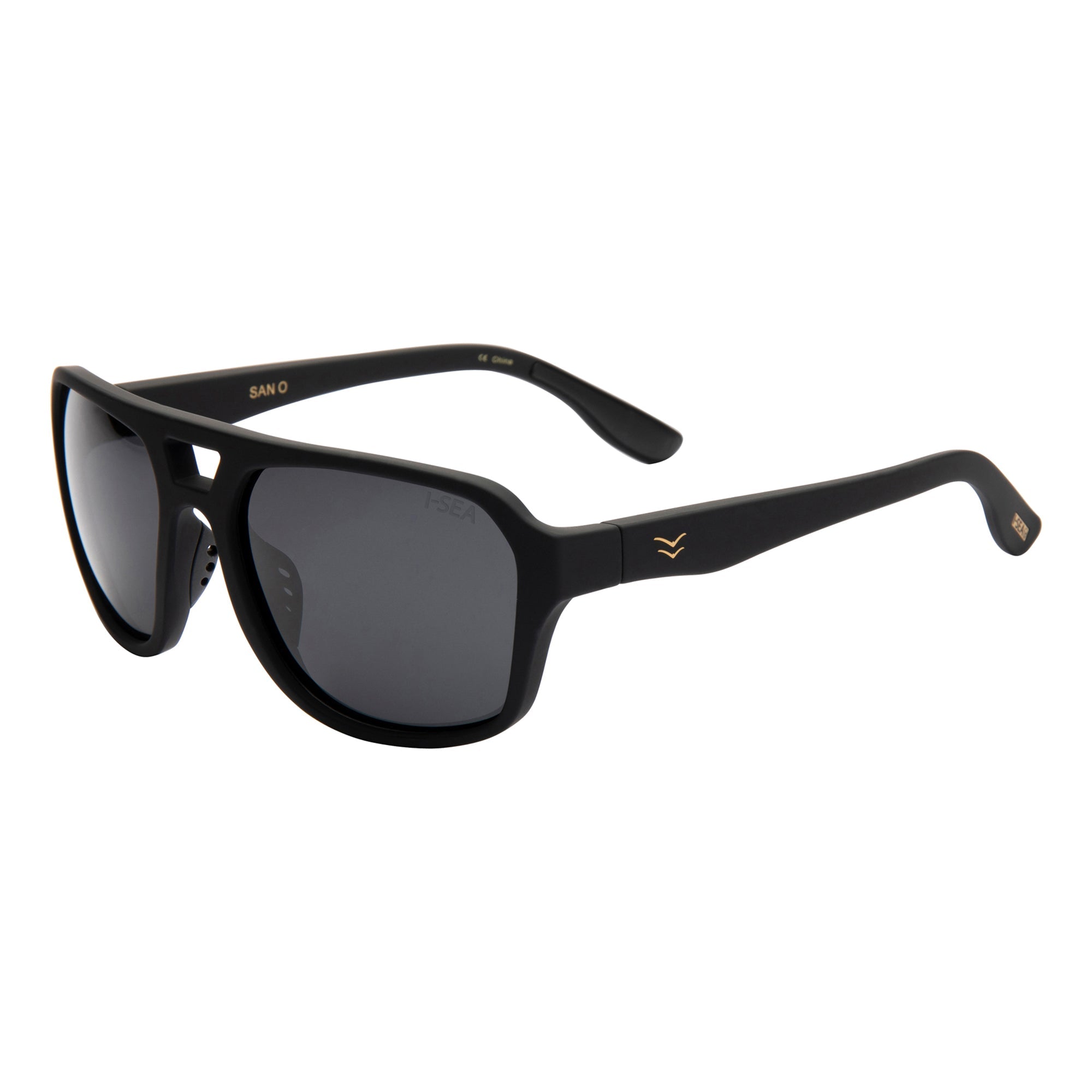I-SEA SAN O MEN'S POLARIZED SUNGLASSES INK / SMOKE POLARIZED LENS