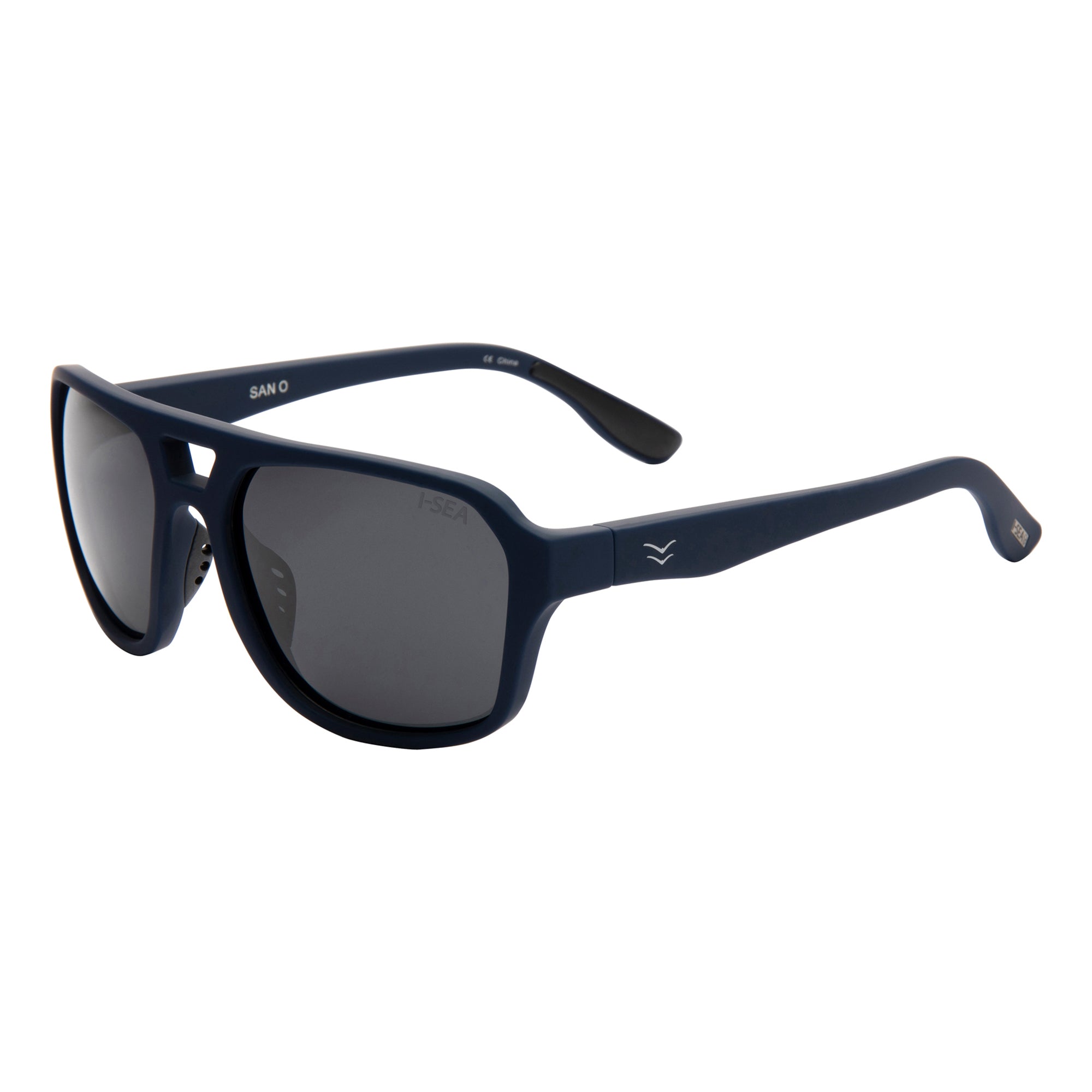 I-SEA SAN O MEN'S POLARIZED SUNGLASSES SEA / SMOKE POLARIZED LENS