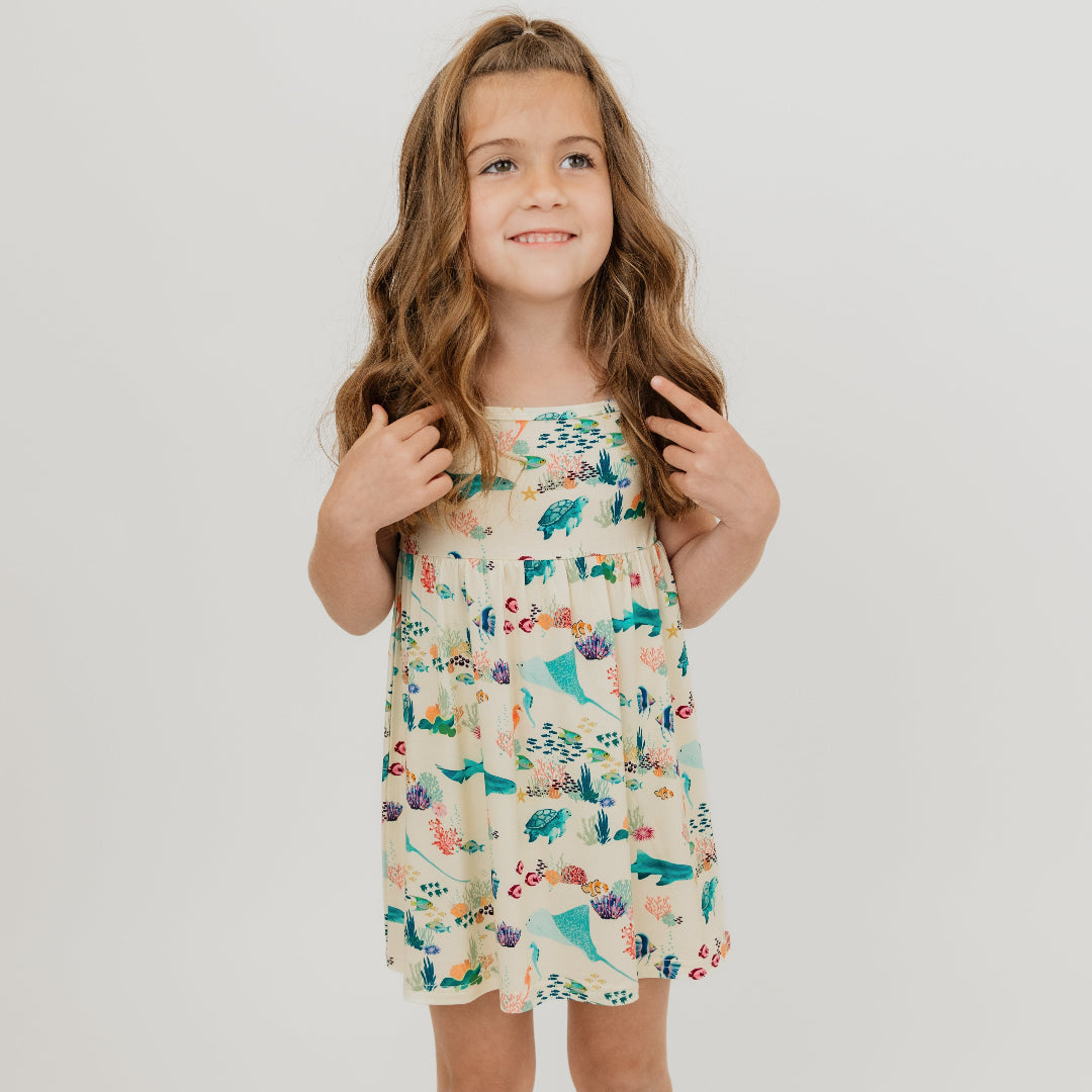 Emerson Coral Reef Bamboo Sundress Blue/Multi 12-18M