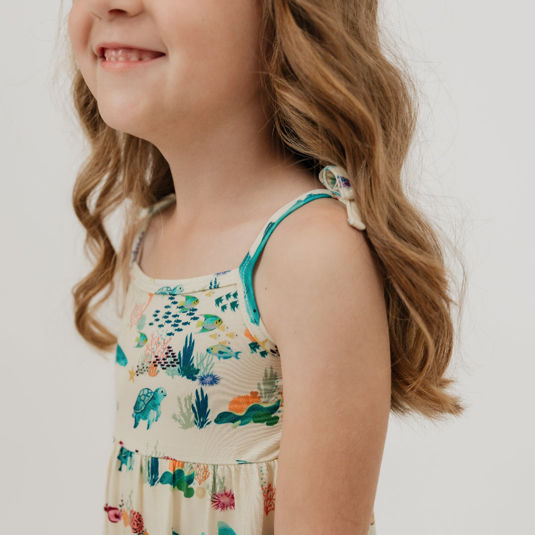 Emerson Coral Reef Bamboo Sundress Blue/Multi 12-18M
