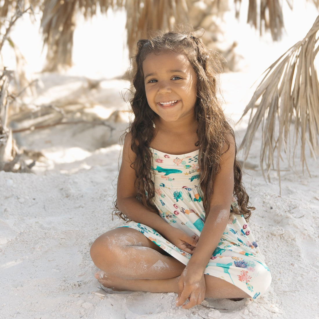 Emerson Coral Reef Bamboo Sundress Blue/Multi 12-18M