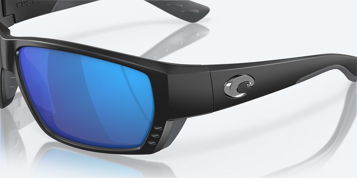 Costa Del Mar Tuna Alley II Polarized Sunglasses MatteBlack BlueMirror