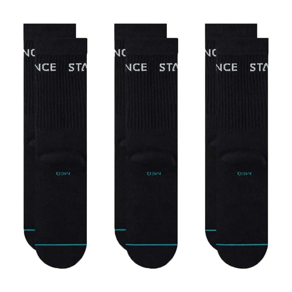 STANCE ORIGIN 3 PACK CREW BLK L