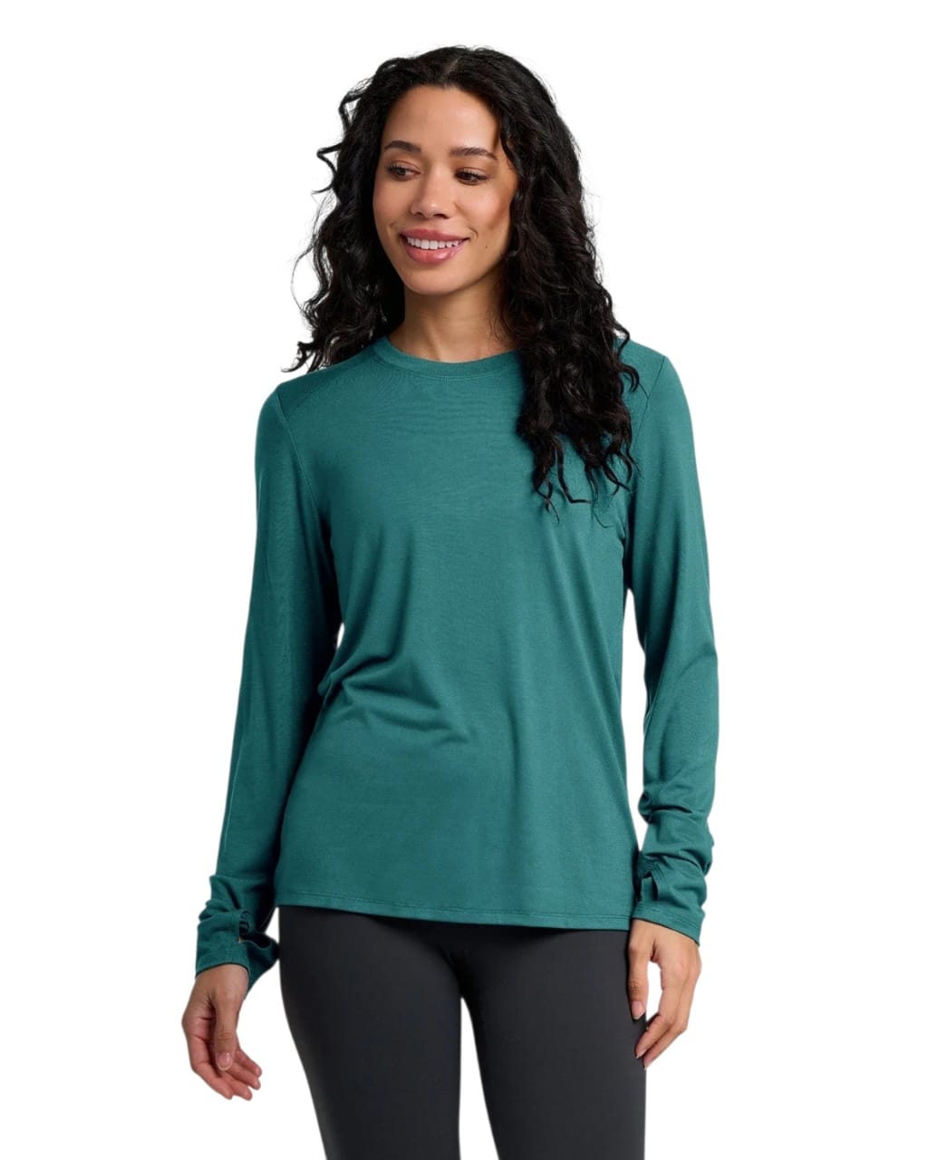Free Fly Women's Bamboo Shade Long Sleeve II 535-Sea Pine XL