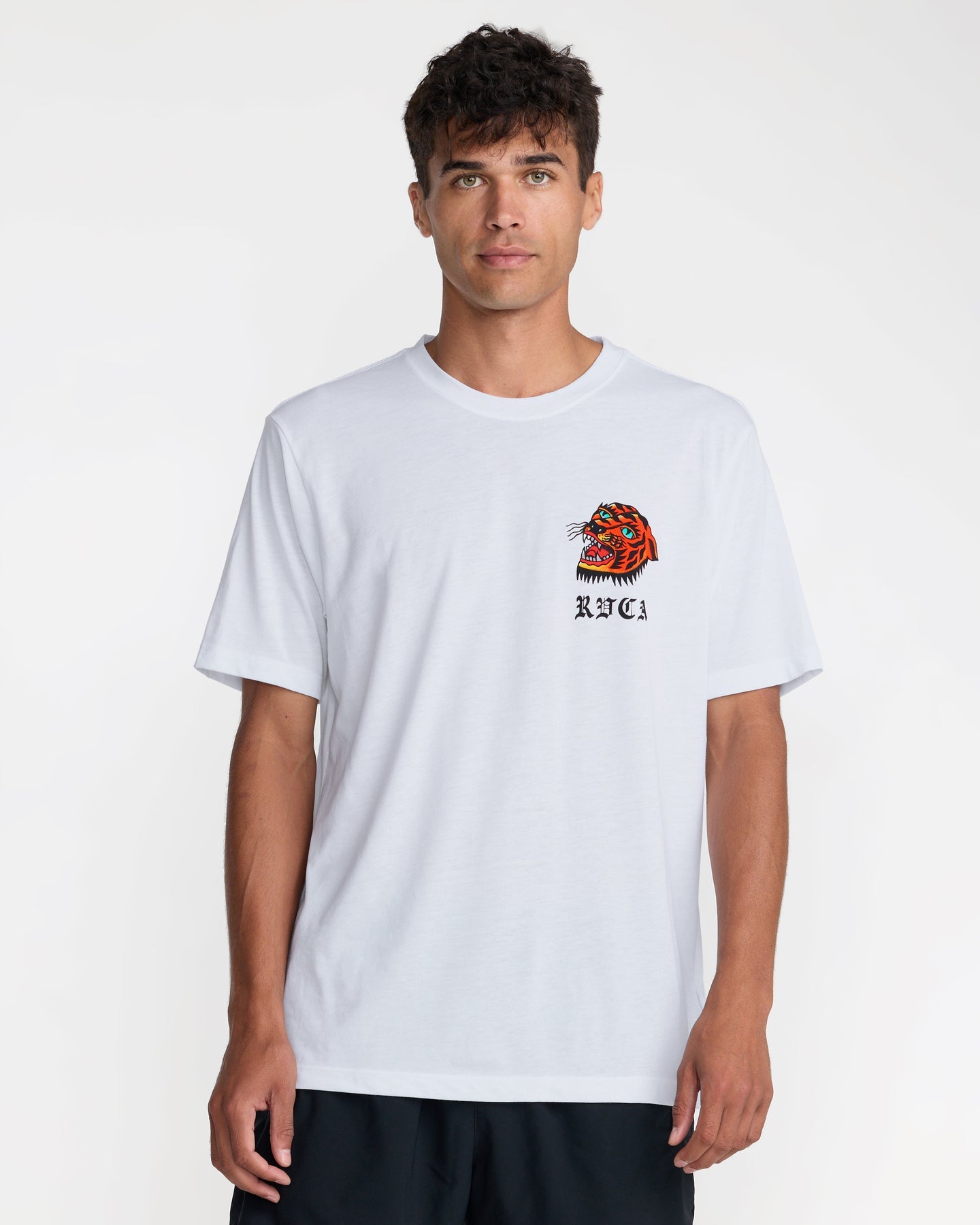 RVCA KALEB TIGER SS WHT-WHITE M