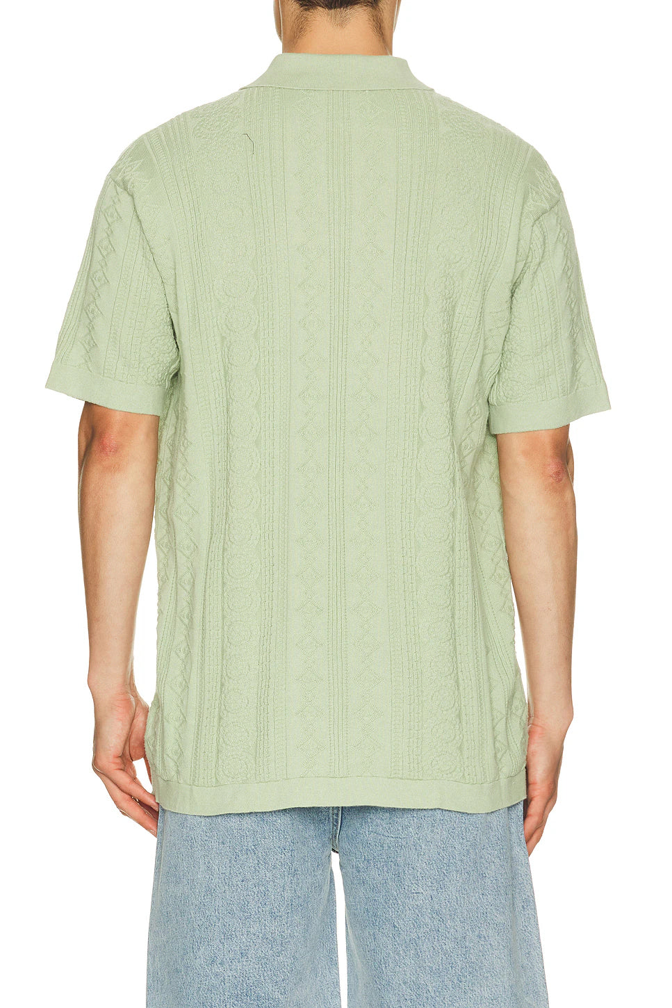 The Critical Slide Society Rails Knit Polo - Seagrass L