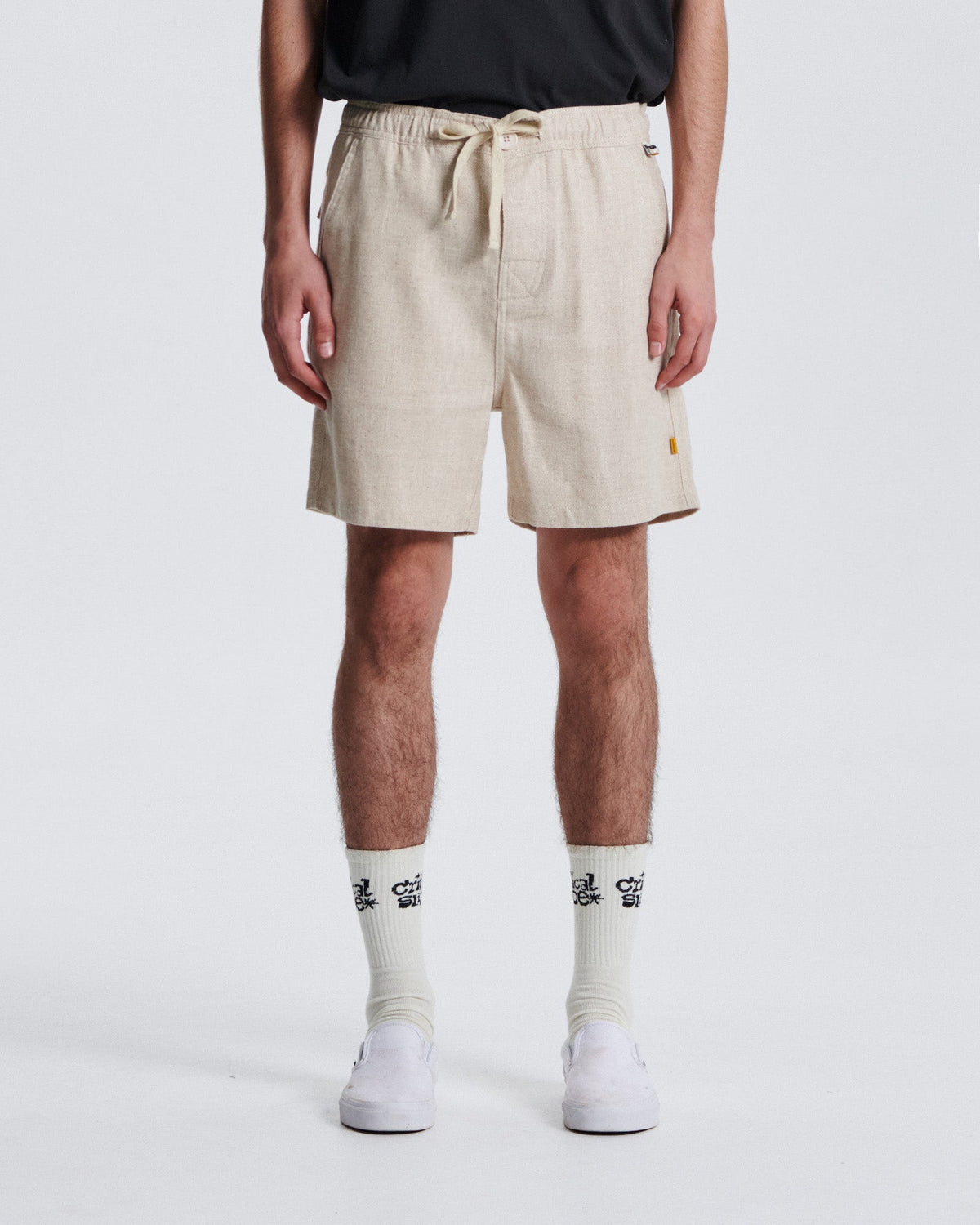 The Critical Slide Society Cruiser Linen Short Ecru 32