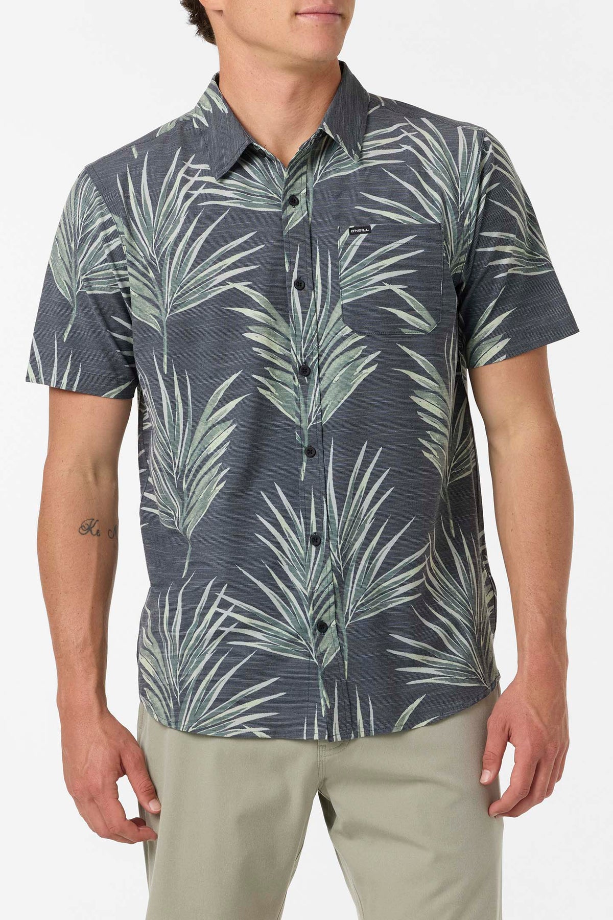 O'NEILL UPF SLUB RELAXED SS WVN SHIRT Black 2 XXL