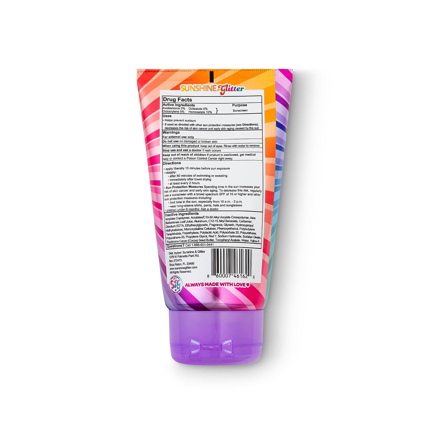 Sunshine and Glitter Sea Star Sparkle SPF 50 Biodegradable Glitter Sunscreen 3.4oz