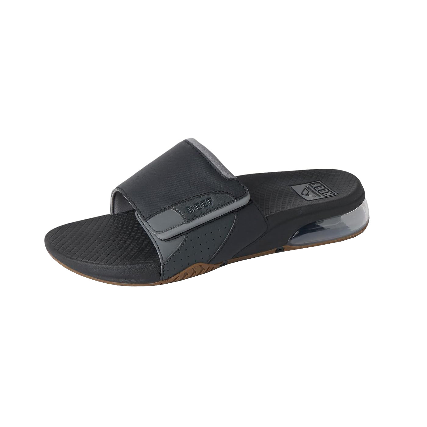 Reef Fanning + Slide Mens Sandal Black-Grey 12