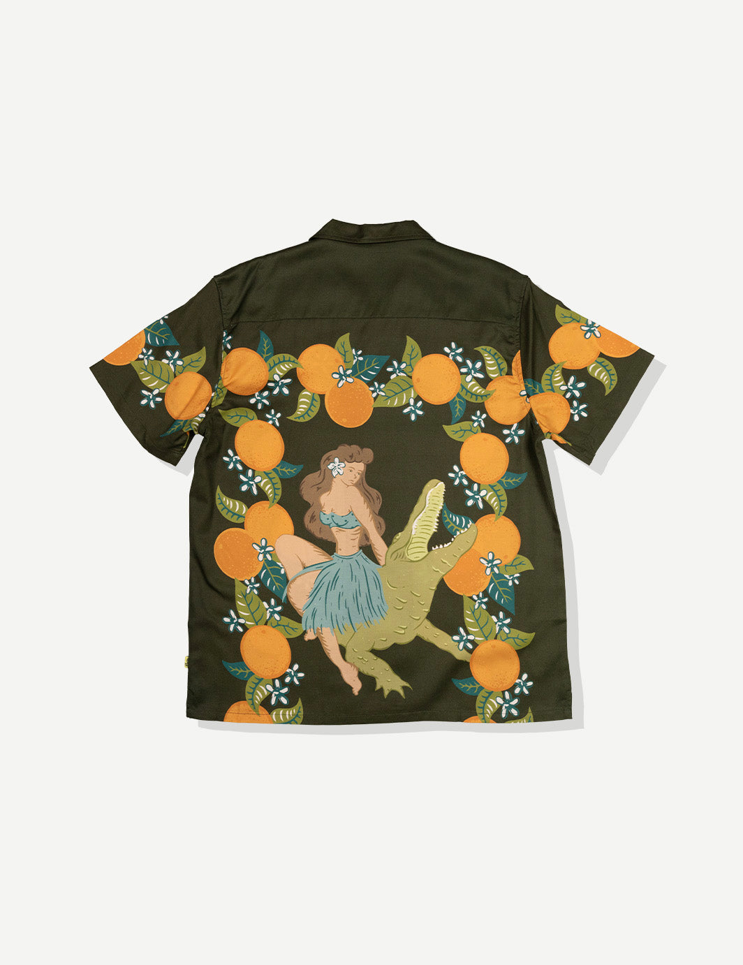 Duvin Tropical Orange SS Woven Black M