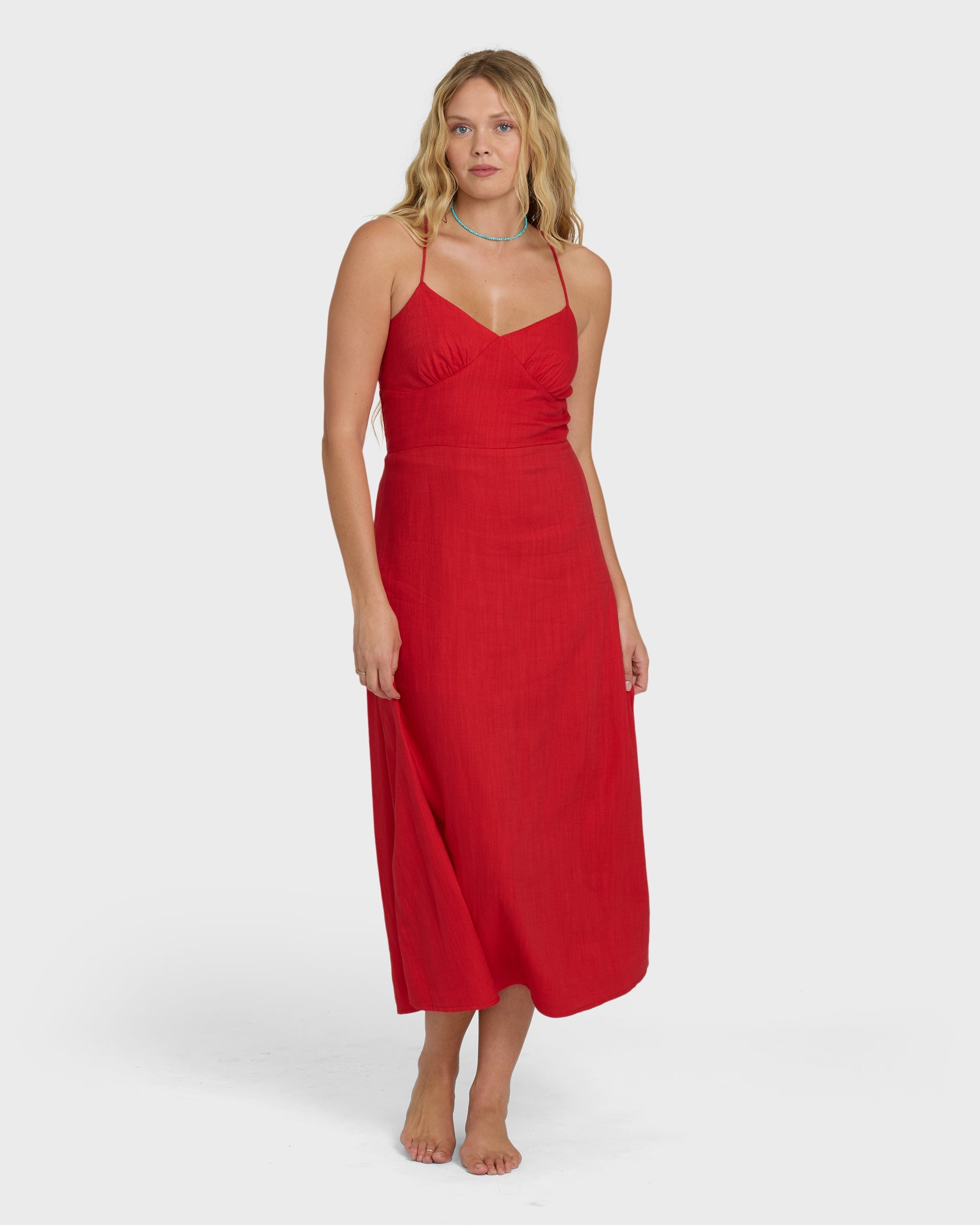 BILLABONG TAKE IT BACK MAXI DRS Dress FIESTA RED M