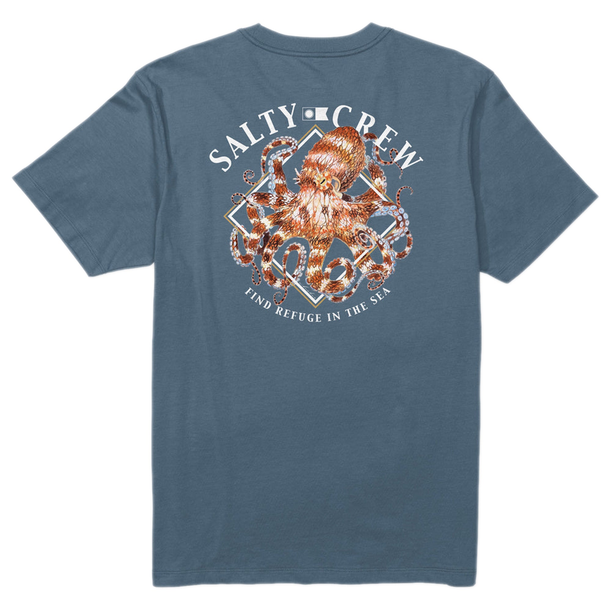 Salty Crew OCTOPOD CREW TEE - Shirt Slate L