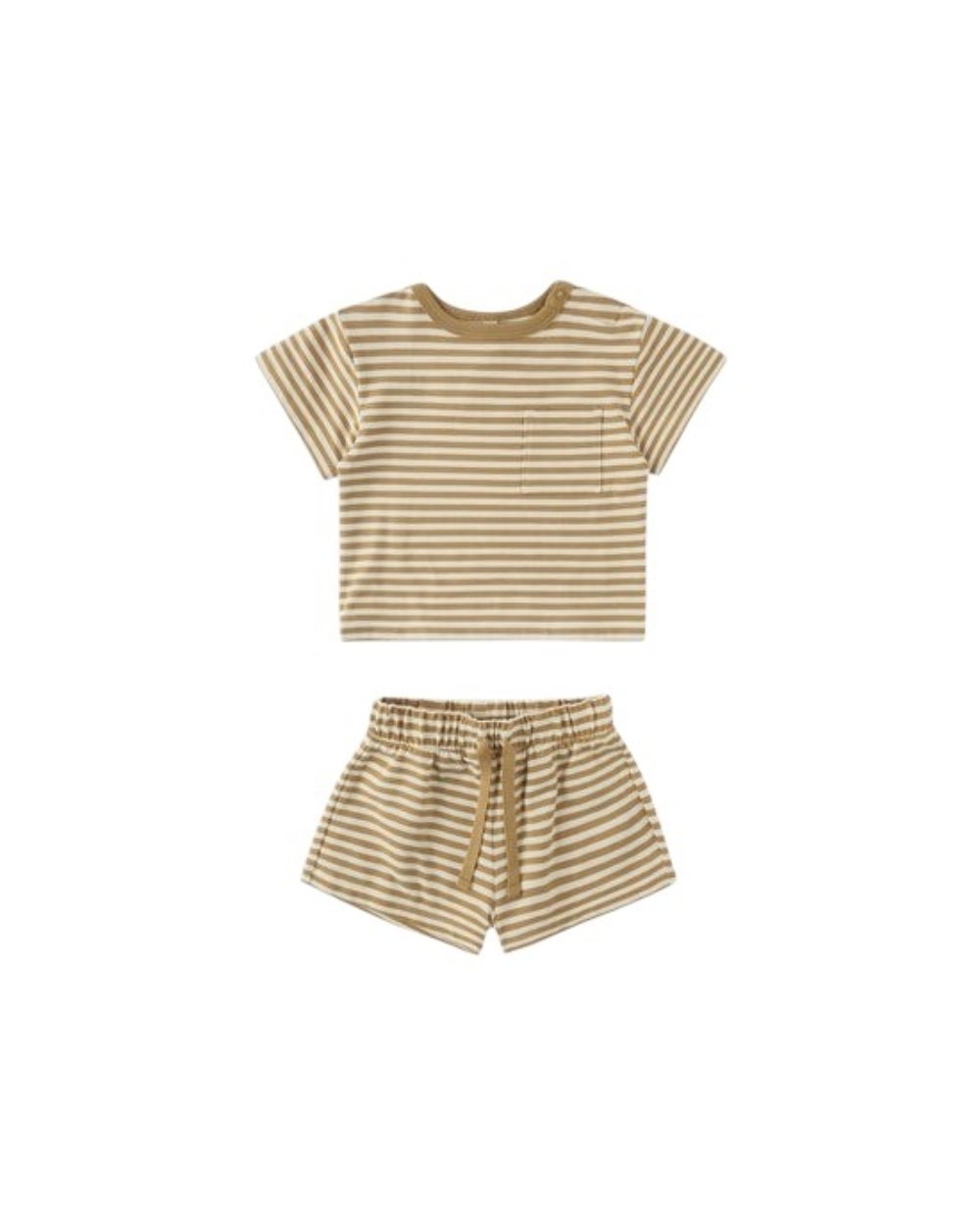 Rylee+Cru Boxy Tee+Short Stripe Set