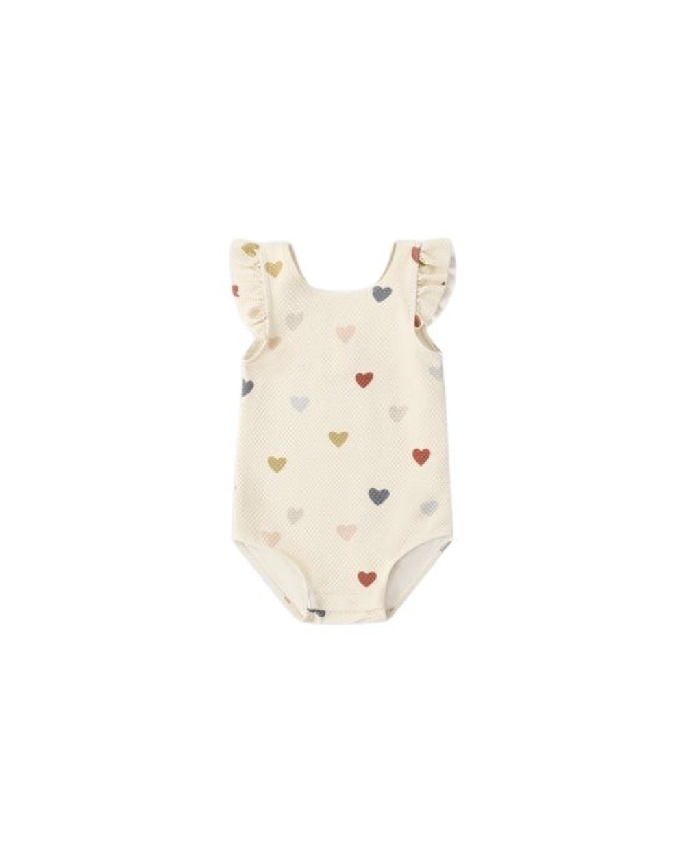 Rylee+Cru Scoop Back One-piece Swimsuit Confetti Hearts
