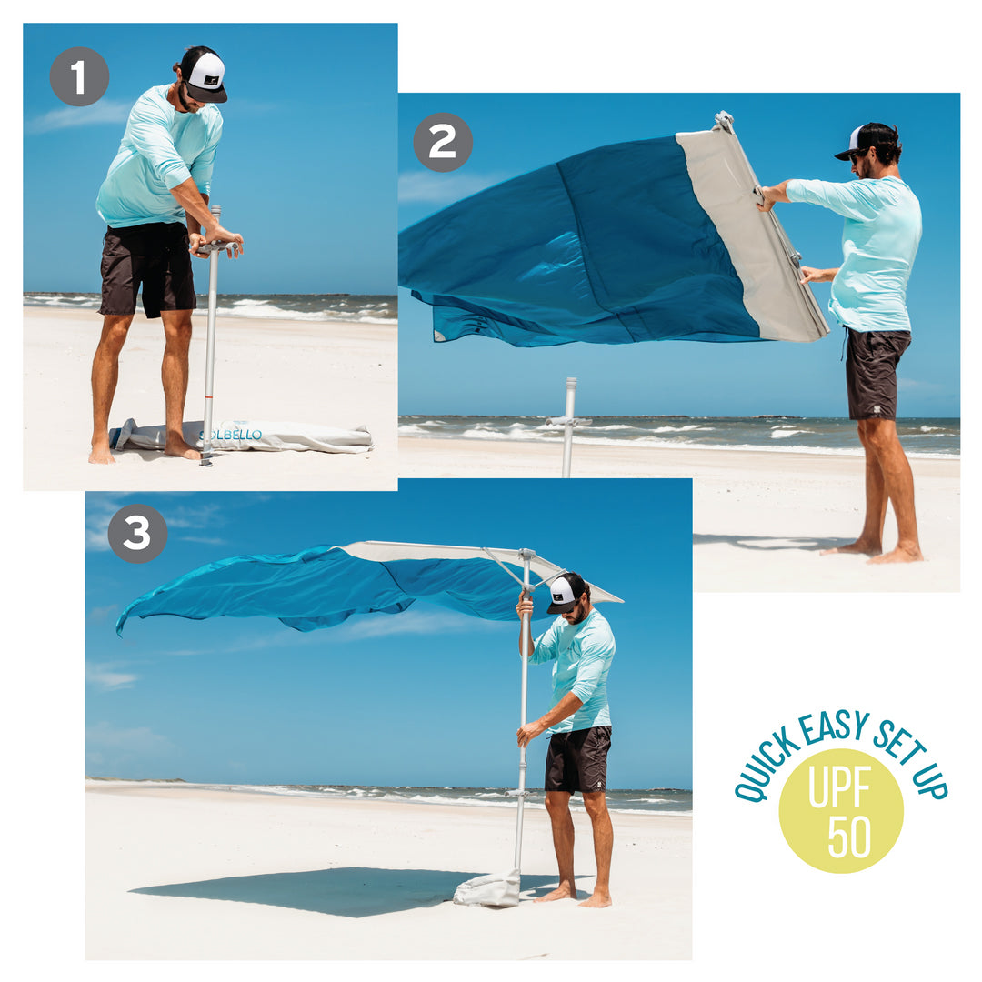 Solbello Sun Shade Umbrella Blue