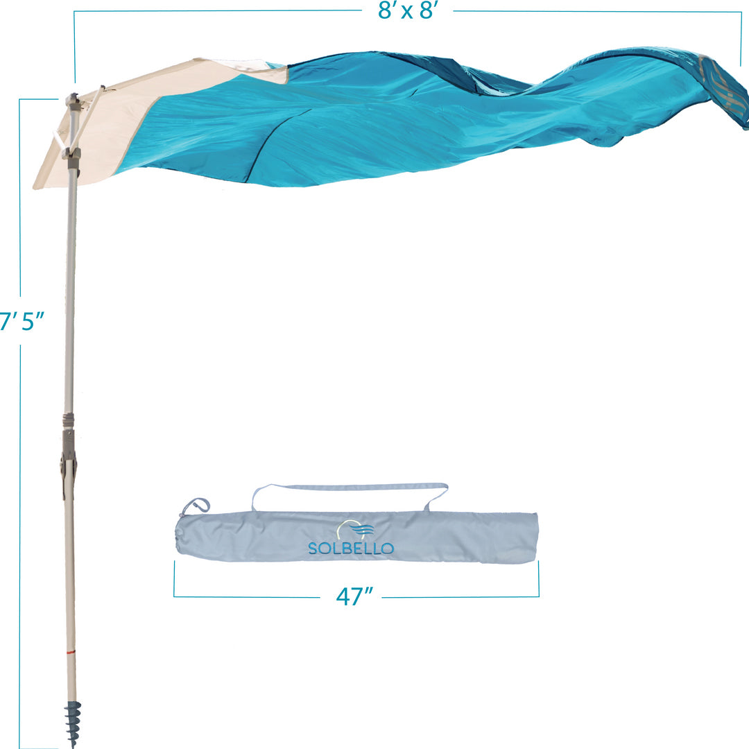 Solbello Sun Shade Umbrella Blue