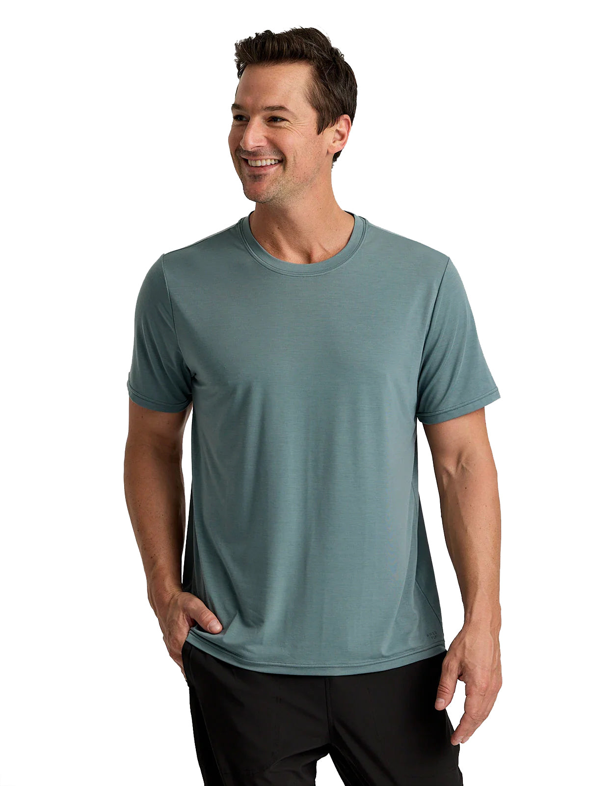 Free Fly Men's Elevate Lightweight Tee - Shirt Stormy Sea M