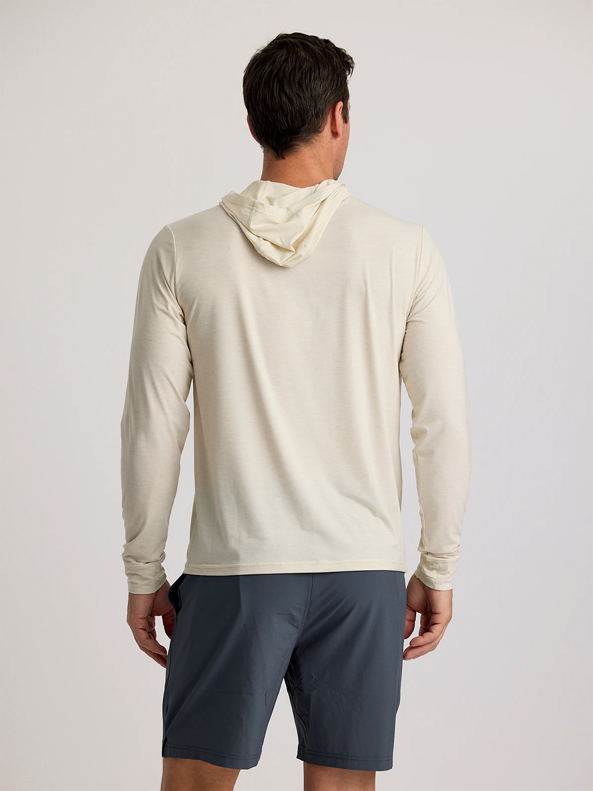 Free Fly Men's Elevate Lightweight Hoodie Shirt Heather Birch M