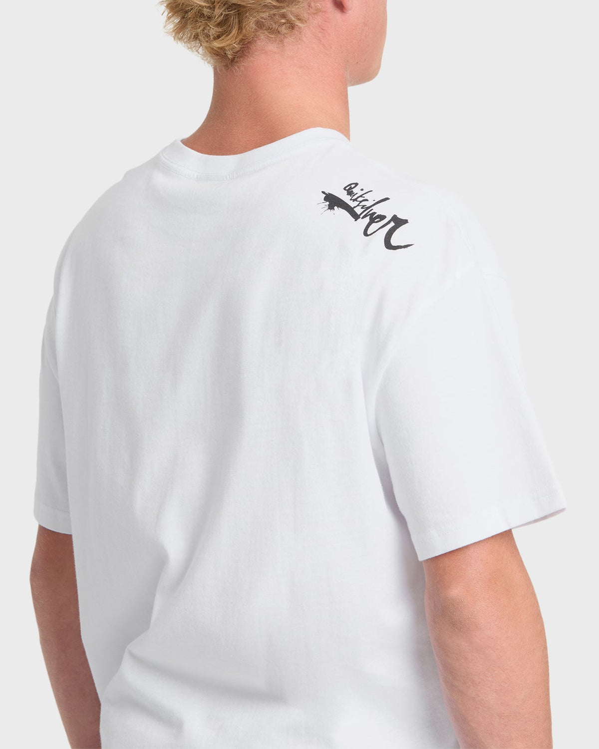 Quiksilver YG Script Sticker Slap SS Tee WHT XL