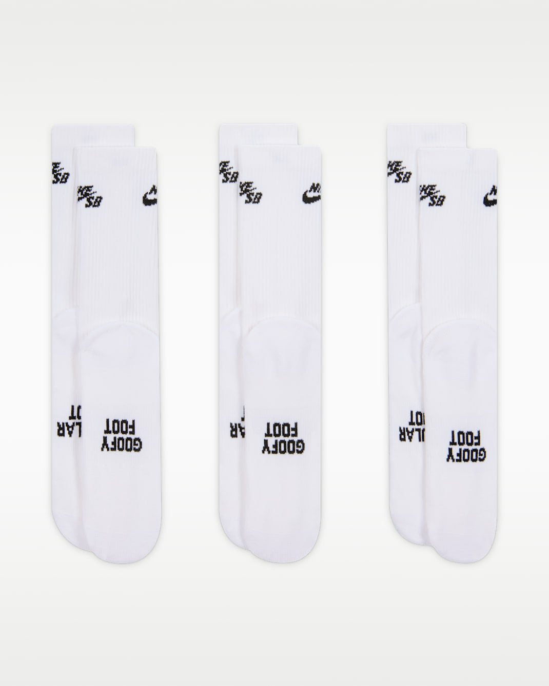 Nike SB Everyday Elevated Crew Sock 910-White M