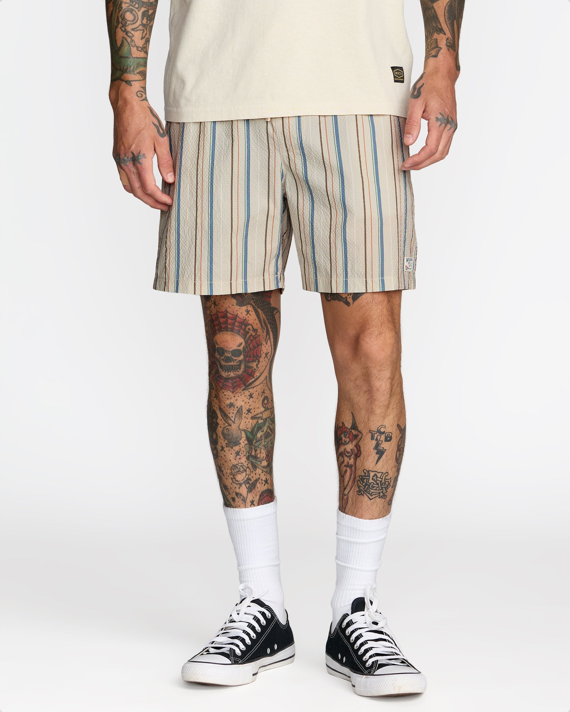 RVCA EXOTICA SEERSUCKER ELASTIC 17 LKH-LIGHT KHAKI M
