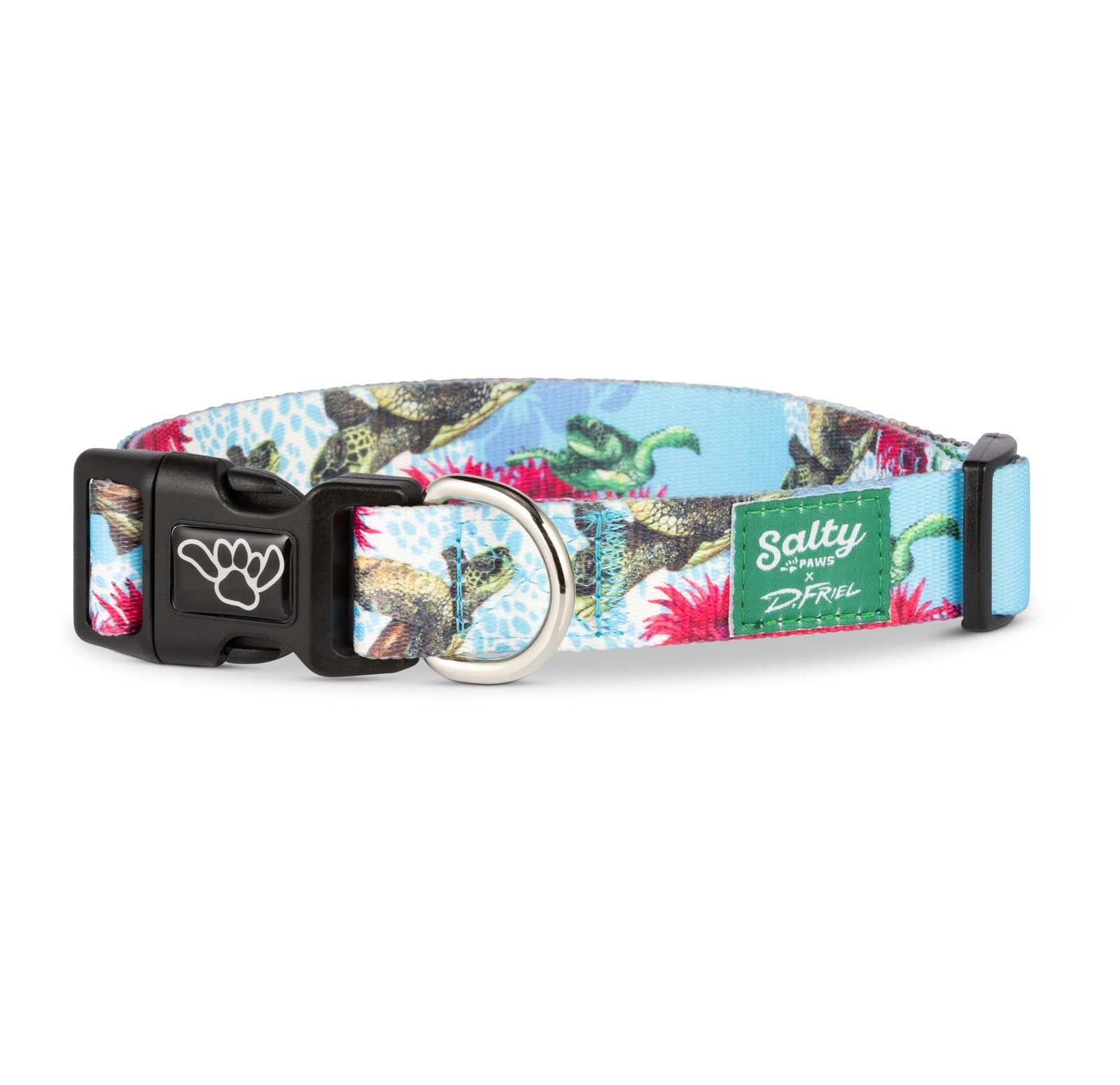 Salty Paws Surfing Dog Collar | Designs for Beach Dogs, Floral, Fishing, Surfing, Hawaiian, TurtleReef M