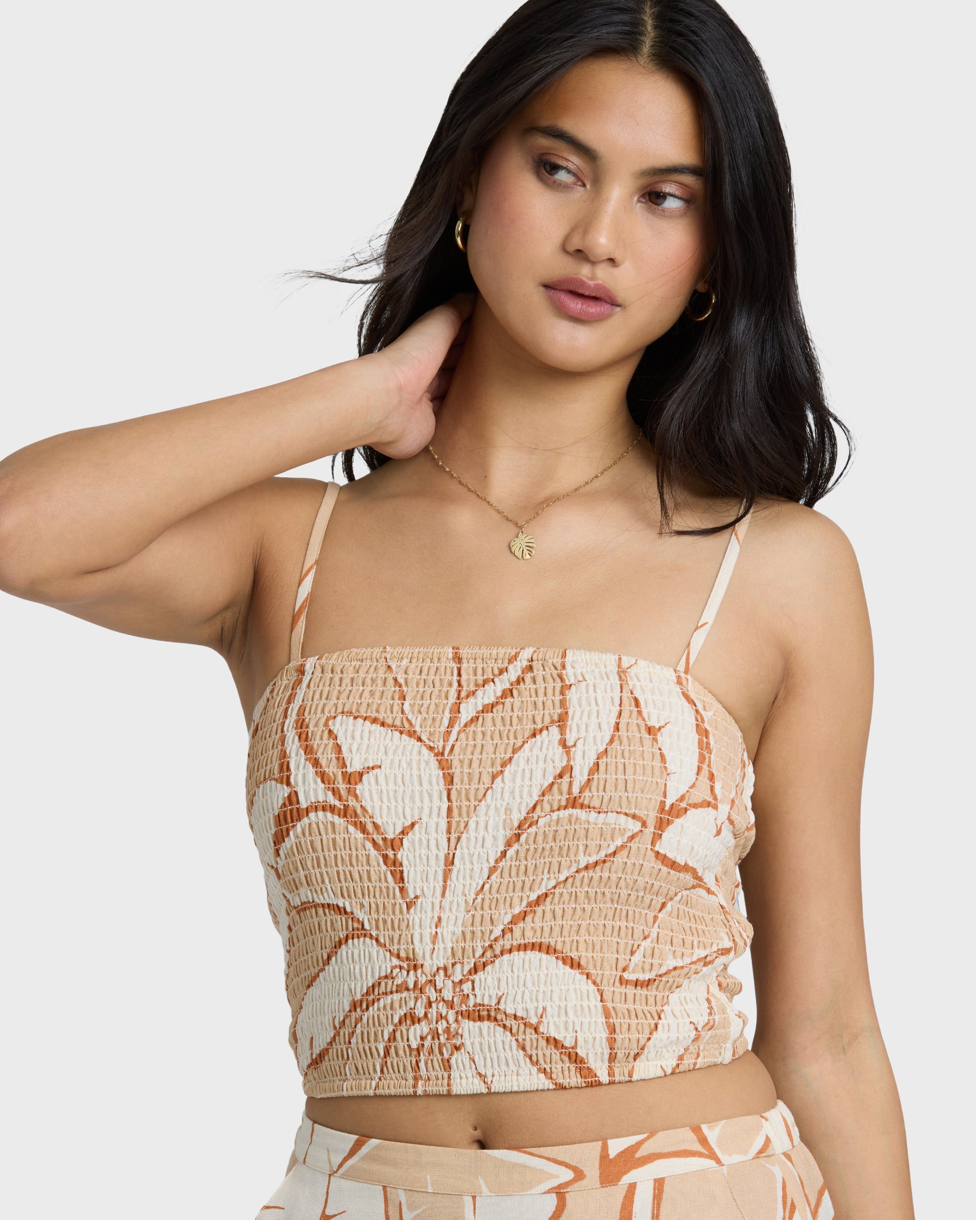 BILLABONG TROPIC BREEZE WVN TNK STN-STONE L