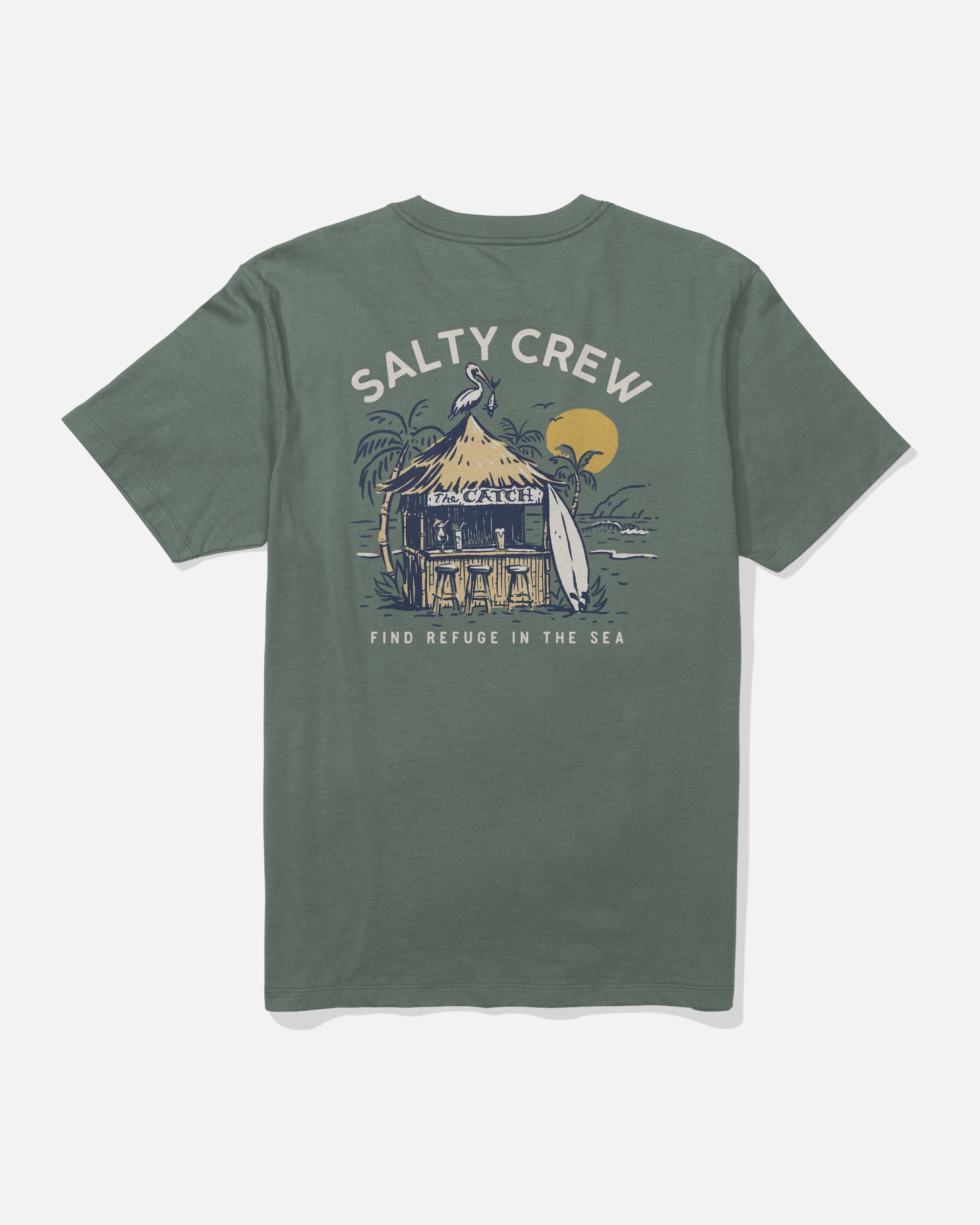 Salty Crew THE CATCH SS TEE - Shirt Laurel Wreath L