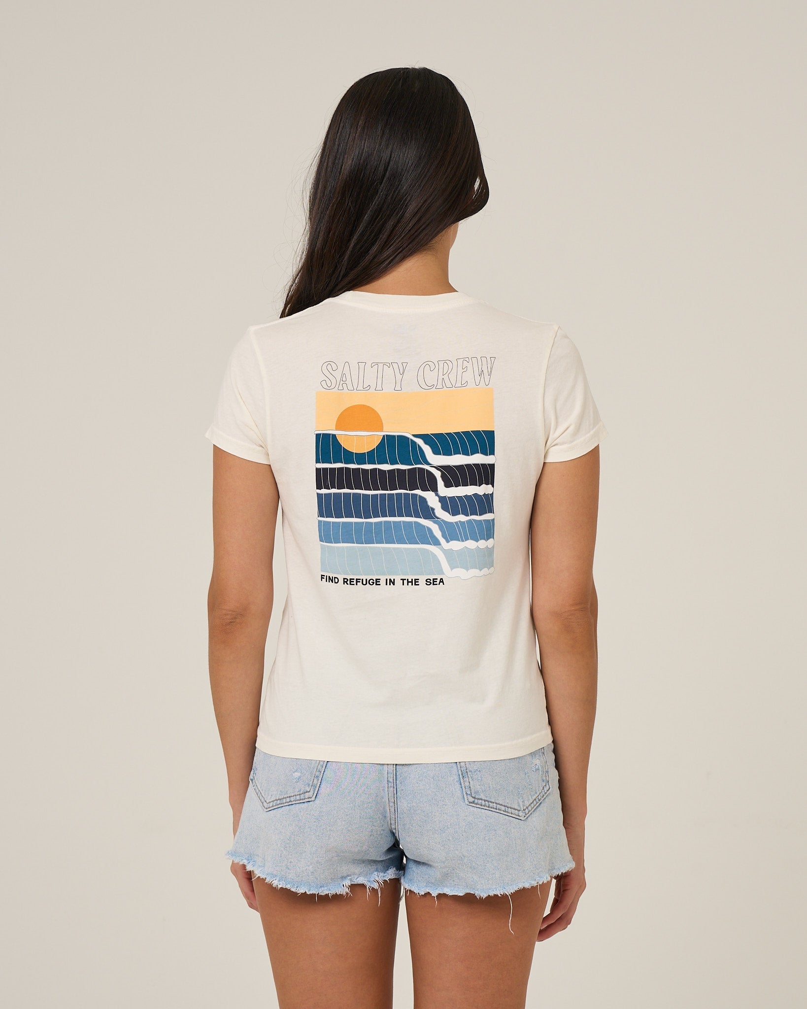 Salty Crew Retro Wave Modern Tee OffWhite S