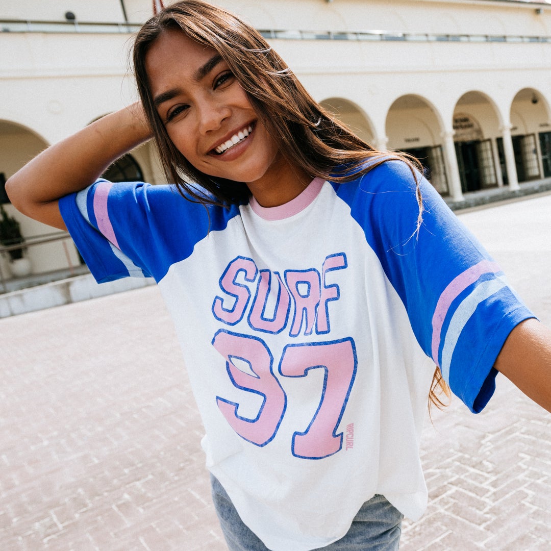 RIP CURL SURF CLUB HERITAGE TEE 3021 - Bone XS