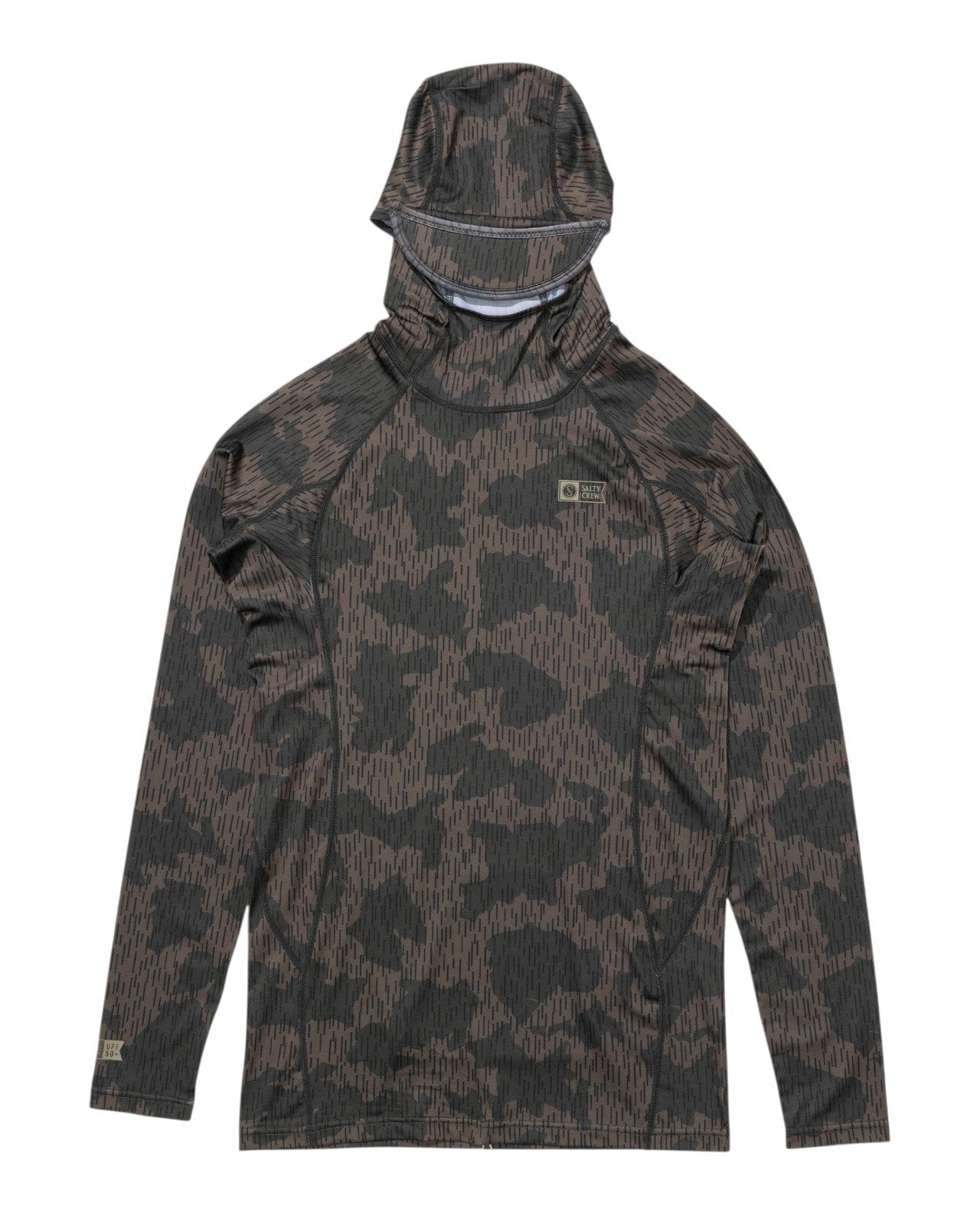 Salty Crew Apex Hood Surf Rashguard - Recon Camo XL