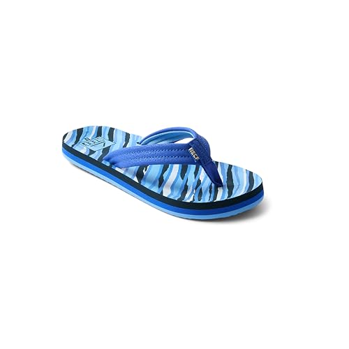 Reef Ahi Boys Sandal Royal Stripe 5 Y