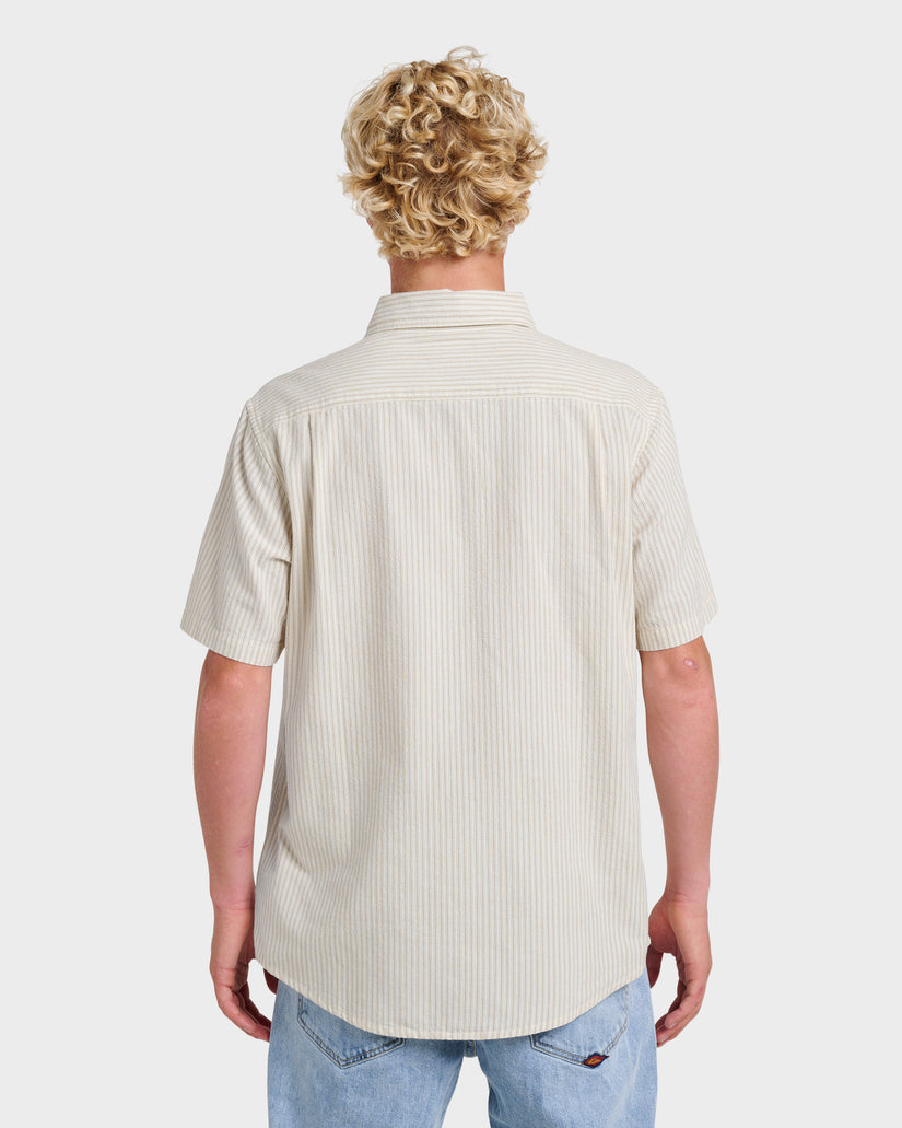 Quiksilver Oxford Stripe Classic SS MST-MOONSTRUCK L